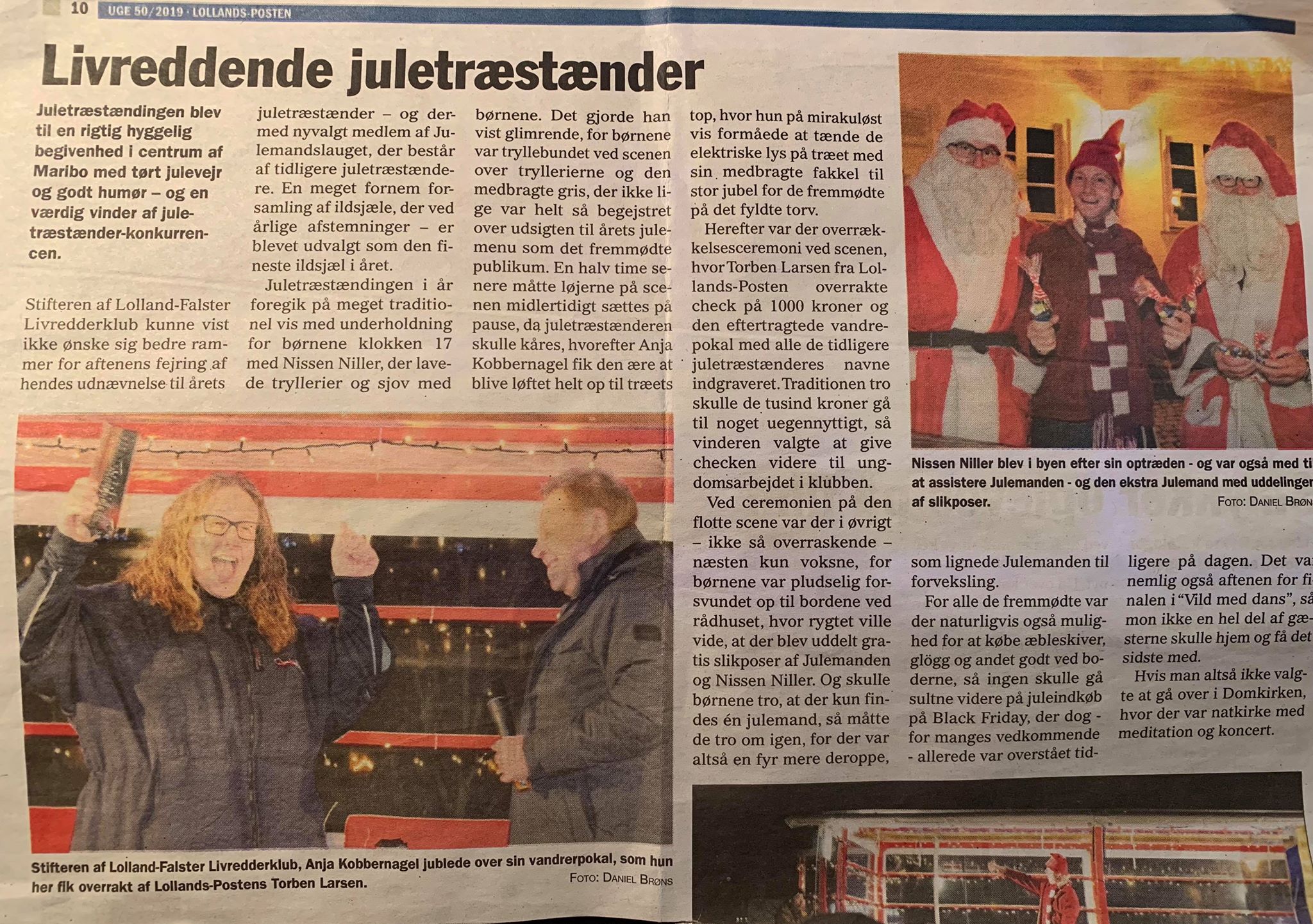 Juletr&aelig;st&aelig;nding i Maribo 2019